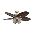 EcoSure Hamilton 4-light Aged Brass 52-inch Ceiling Fan