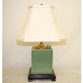 Celadon Crackle Porcelain Box Table Lamp