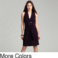 Scarlett Women's Navy Ruffle Front Jersey Knit Dress