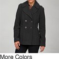 Kenneth Cole Women's Notch Collar Wool Pea Coat FINAL SALE