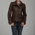 Kenneth Cole Women's Walnut Leather Jacket