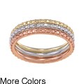 Diamond Accent Stackable Eternity Band Ring (Set of 3)