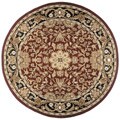 Hand-tufted Regal Burgundy Wool Rug (8' Round)