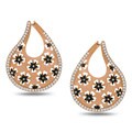 14k Pink Gold 2 1/4ct TDW Black and White Diamond Earrings (G-H, SI1)