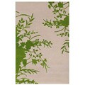 Hand-tufted Floral White Wool Rug (2' x 3')