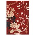 Hand-tufted Floral Red Wool Rug (3'6 x 5'6)