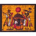 'Back at the Village' Batik Tapestry (Mozambique)
