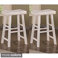 Montana 24-inch White Barstools (Set of 2)