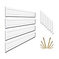 White 16-linear-feet with Screws 6-inch Panels (Pack of 4 Panels)
