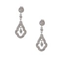 Sterling Silver 3/4ct TDW Diamond Vintage-Style Pave Earrings (G-H, I1-I2)