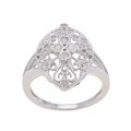 Sterling Silver 1/4ct TDW Diamond Vintage Style Ring (G-H, I1-I2)