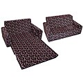Magical Harmony Kids Minky Black Skull Flip Sofa