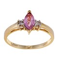 Encore by Le Vian 14k Gold Pink Sapphire and 1/10ct TDW Diamond Ring (M-N, I1)