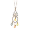 Encore by Le Vian 14k Gold Sapphire and 1/3ct TDW Diamond Necklace (H-I, ...