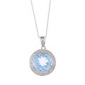 Encore by Le Vian 14k Gold Blue Topaz and 1/6ct TDW Yellow Diamond Necklace