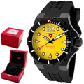 Swiss Legend Men's 'Abyssos' Yellow Dial Black Silicon Automatic Watch
