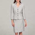 Tahari Women's Black/ White Flower Skirt Suit