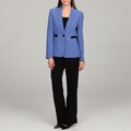 Tahari Women's Crepe Single-button Pant Suit