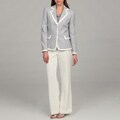 Tahari Women's Tweed-framed Pant Suit
