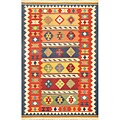 Hand-woven Shirvan Kilim Multi Wool Rug (4' x 6')