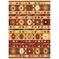 Hand-woven Izmir Kilim Burgundy Wool Rug (5' x 8')
