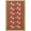 Hand-woven Ottoman Kilim Copper Wool Rug (6' x 9')