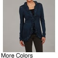 Cupio Women's Ruffled Bell Sleeve Cardigan