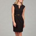 Calvin Klein Women's Pleated Goldtone Dress