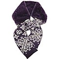 Muk Luks Eggplant Swirly Scrolls Faux Fur Neck Wrap
