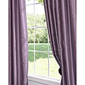 Smoky Plum Vintage Faux Dupioni Silk 84-inch Curtain Panel