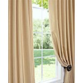 Almond Vintage 120-inch Faux Textured Dupioni Silk Curtain Panel