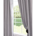 Silver Vintage Faux Textured Dupioni Silk 96-inch Curtain Panel