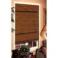 Louvera Rustic Brown Roman Shade (35 in. x 72 in.)
