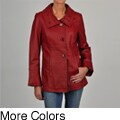Excelled Women's Leather Shawl Collar Jacket
