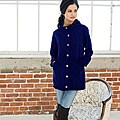 Navy Organic Cotton Weekender Cardigan (Peru)