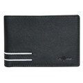 Buxton Men's Black Luciano Front Pocket Slim Bi-fold Wallet