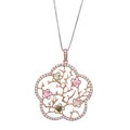 Sterling Silver Tourmaline and Cubic Zirconia Necklace