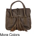 Del Cesca Tassel Front Satchel Handbag