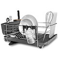 Grey Waveframe Dish Rack with Knife Block