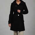Kenneth Cole Women's Black Belted Coat FINAL SALE