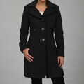 Kenneth Cole Women's Grey Embellished Button Coat FINAL SALE