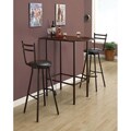 Cappuccino/ Black Metal Space-saver Bar Table