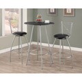 Silver and Black 3-piece Pub Table Set