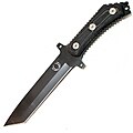 12.5-inch Carbon Steel Tactical Full Tang Black Hunting Knife