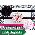 Bow Clippeez 2 Envy Itty Bitty Satin Flower Headband 3-pc Set