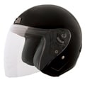 Fuel Helmets Black Open Face Helmet with Shield