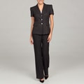 Tahari Women's Black Short Sleeve Pant Suit