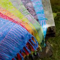 Rayon Batik Crinkled Vibrant Scarf (Indonesia)