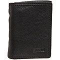 Fossil Men's 'Midway' Black Leather Extra Capacity Tri-fold Wallet