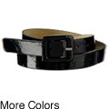 Steve Madden Women's Patent Leather Buckle Belt